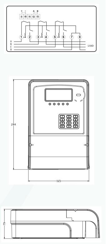 GST7666 Three-phase Keypad Prepayment Energy Meter