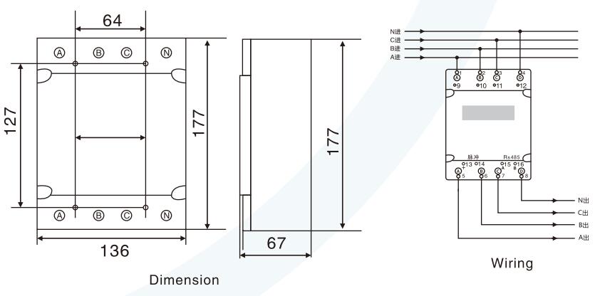 D(T)S7666-DGL Electronic Three-phase High Power Watt-hour Meter