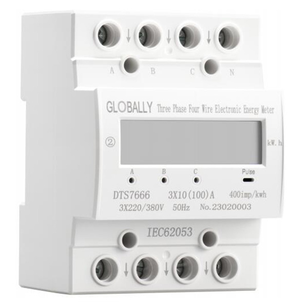 DTS7666-4-DG Three phase electronic DIN RAIL energy meter